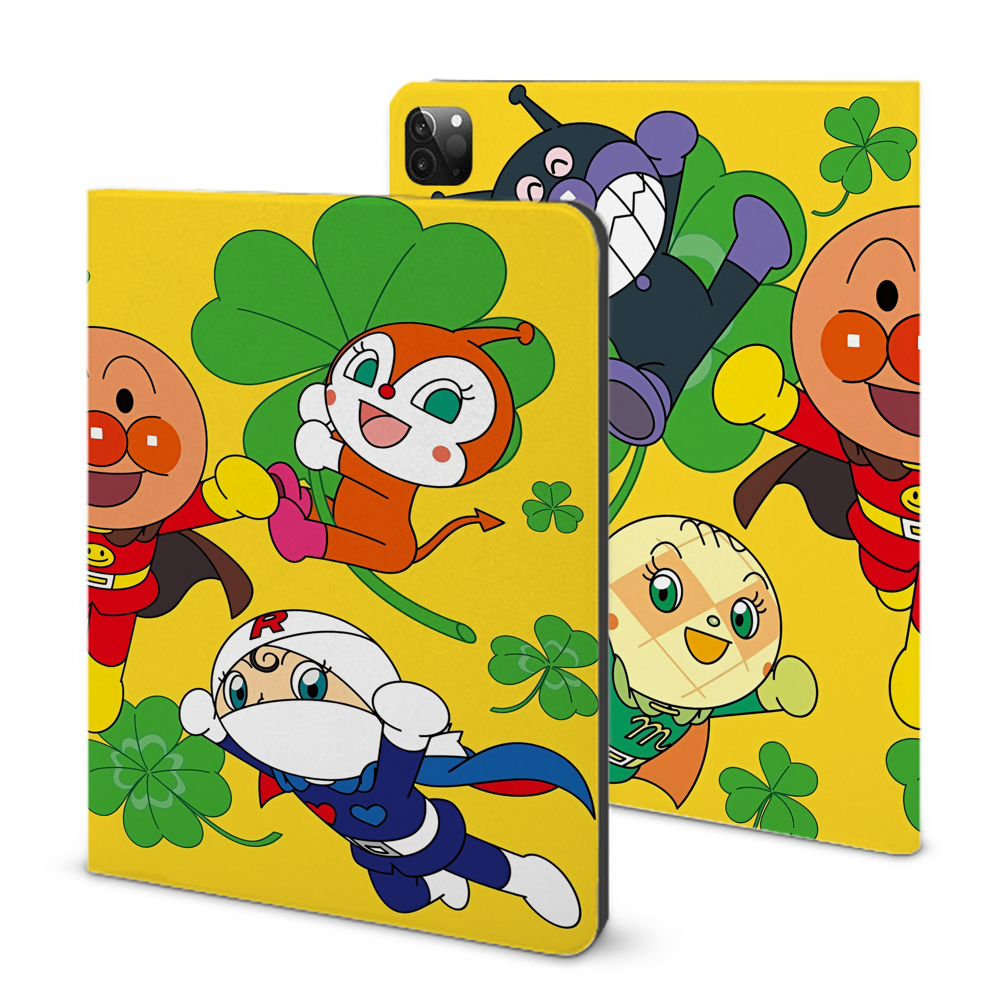 （画像用） アンパンマン Anpanman IPadケース ペンホルダー付き ブックスタイルデザイン